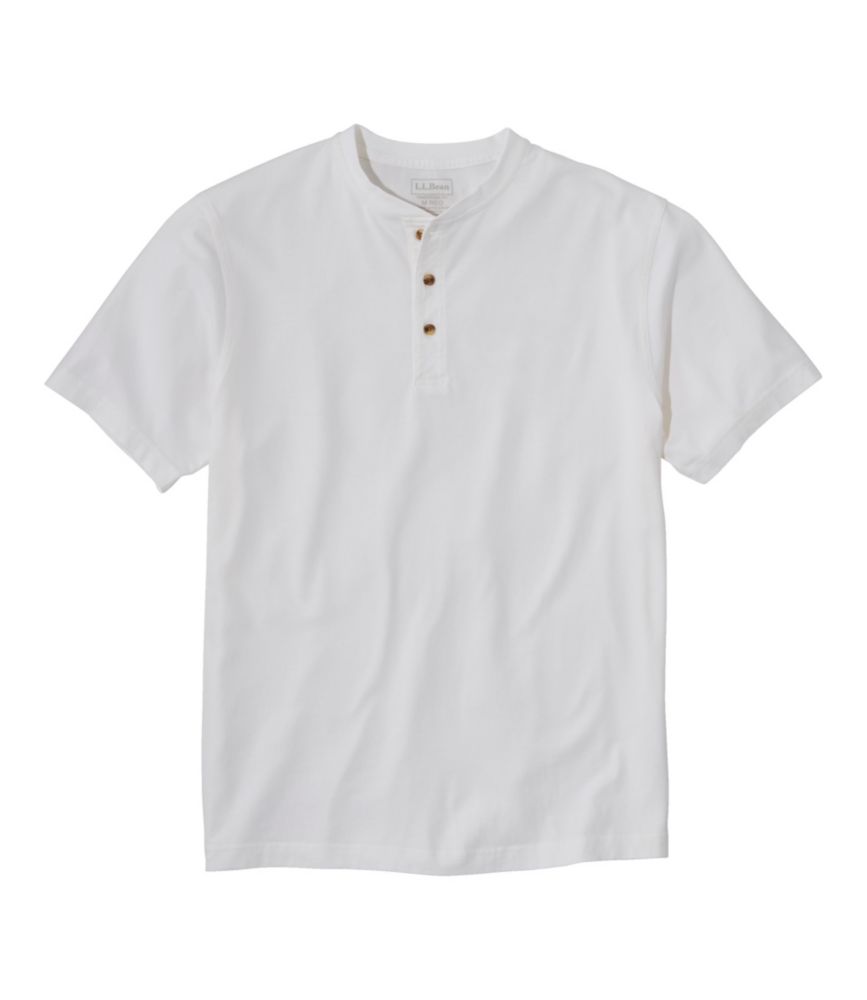 Men's Carefree Unshrinkable Tee, Traditional Fit, Henley