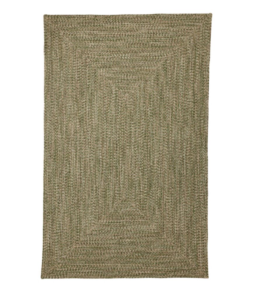 All-Weather Braided Rug, Concentric Pattern Rectangular