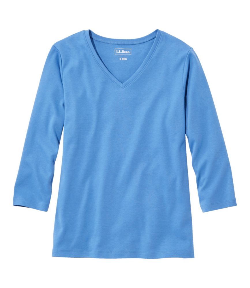Women's L.L.Bean Tee,Three-Quarter-Sleeve V-Neck