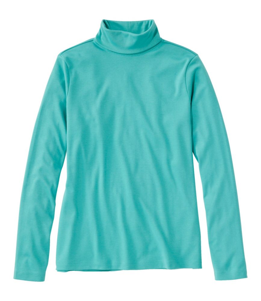 Women's Pima Cotton Turtleneck, Long-Sleeve