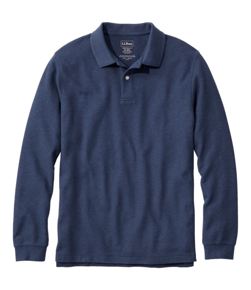 Men's Premium Double L® Polo, Long-Sleeve Without Pocket