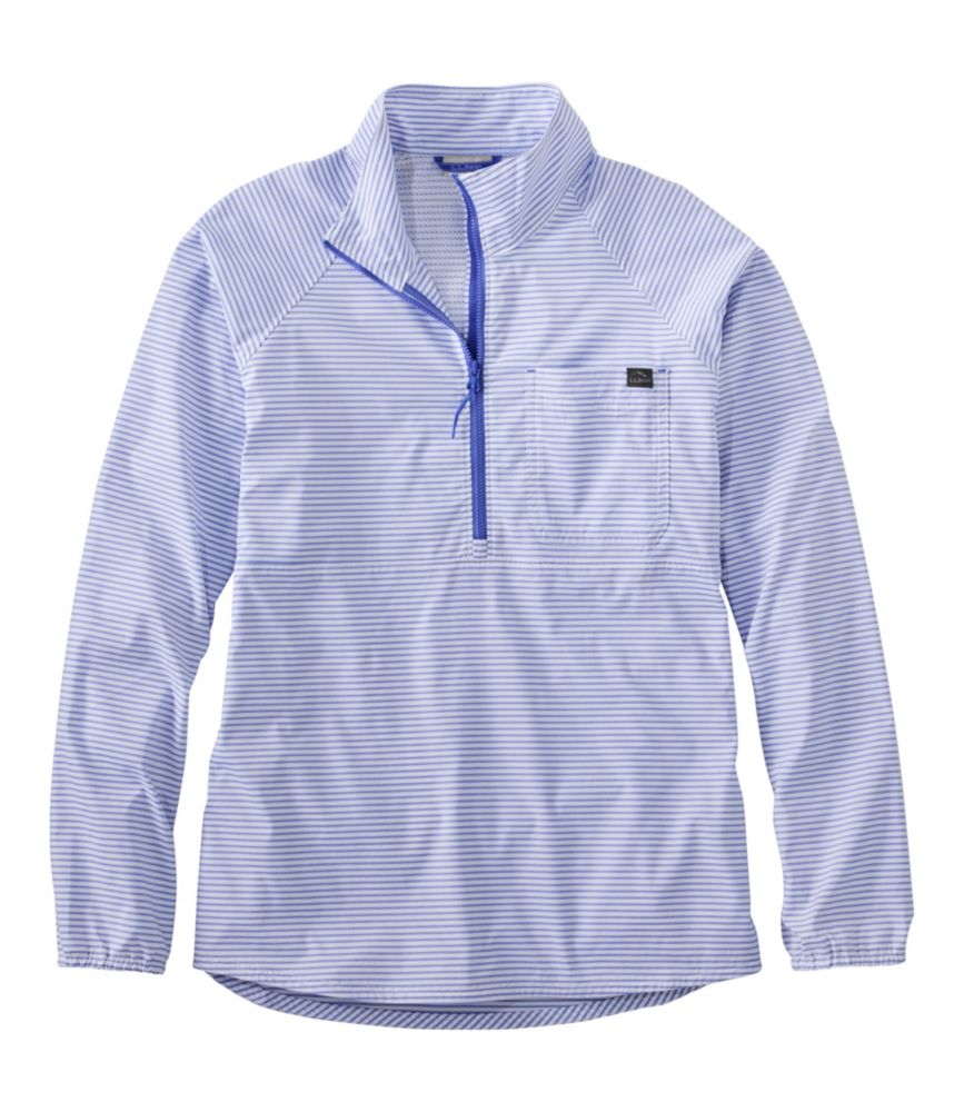 Women's Everyday SunSmart® Woven Shirt, Quarter-Zip Pullover Colorblock
