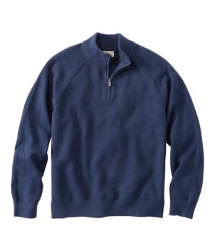 Men's Wicked Soft Cotton/Cashmere Sweater, Quarter-Zip