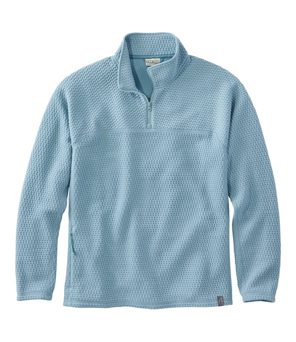 Ridgeknit Quarter-Zip Pullover, Cadet Blue, large image number 0