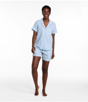 Women's Bean's Seacoast Seersucker Short Set, New