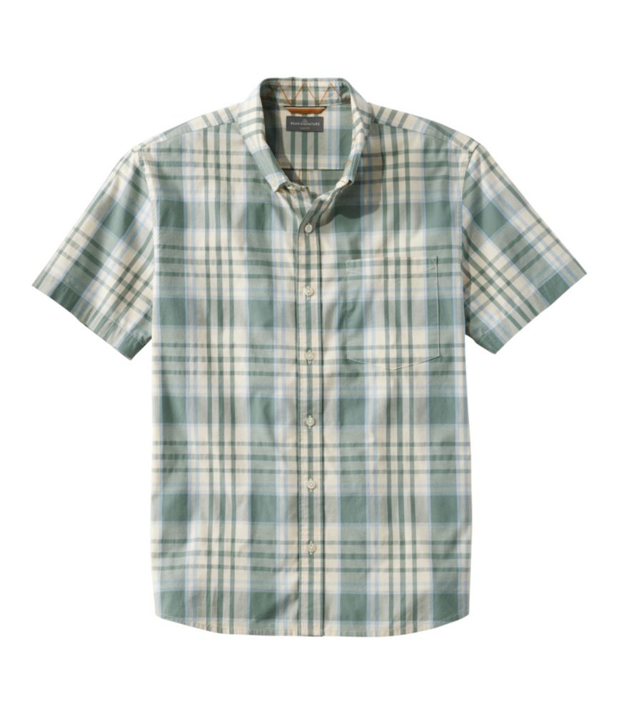 Men's Signature Stretch Poplin Shirt, Short-Sleeve, Slim Fit