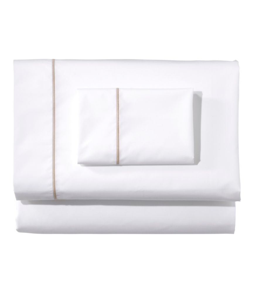 Premium Egyptian Percale Sheet Collection, Satin Stitch