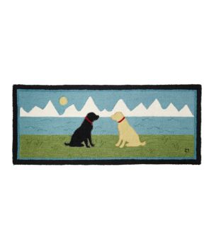 Wool Hooked Novelty Runner, Lakeside Labs, New